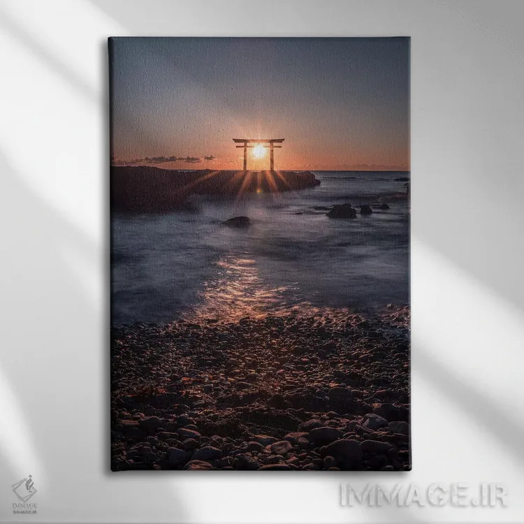 تابلو دکوراتیو توریی ژاپن دو اثر دایسوکه اوئه ماتسو - نمای روبهرو روی دیوار