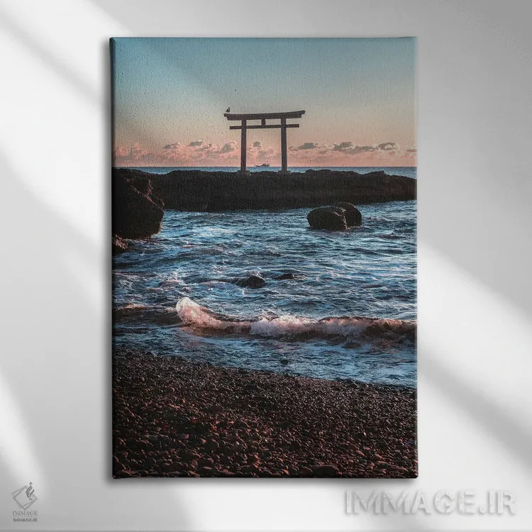 تابلو دکوراتیو توریی ژاپن یک اثر دایسوکه اوئه ماتسو - نمای روبهرو روی دیوار