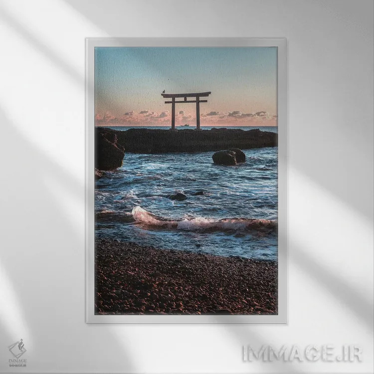 تابلو دکوراتیو توریی ژاپن یک اثر دایسوکه اوئه ماتسو - نمای قابدار سفید