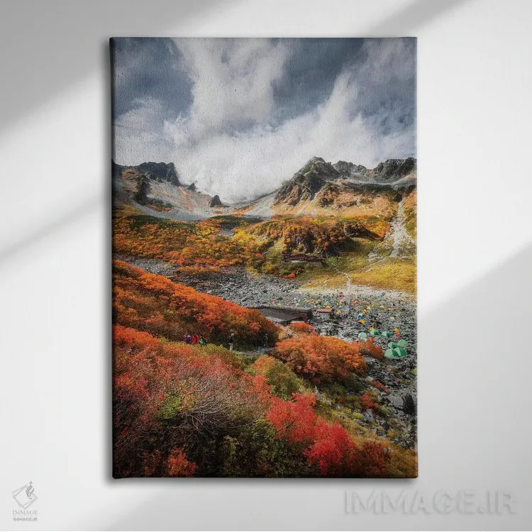 تابلو دکوراتیو پاییز در ژاپن بیست و یکم اثر دایسوکه اوئه ماتسو - نمای روبهرو روی دیوار