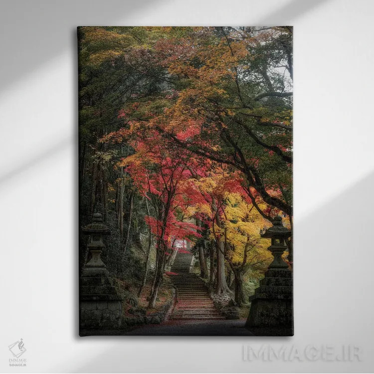 تابلو دکوراتیو پاییز در ژاپن بیست و ششم اثر دایسوکه اوئه ماتسو - نمای روبهرو روی دیوار