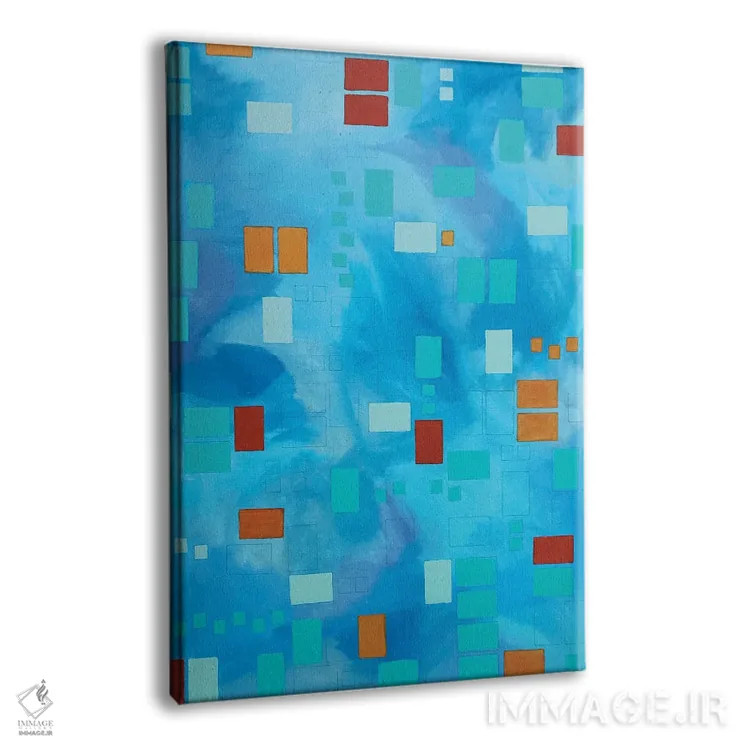 تابلو انتزاعی قطعات متحرک دو اثر آلیشیا دان - نمای پرسپکتیو محصول