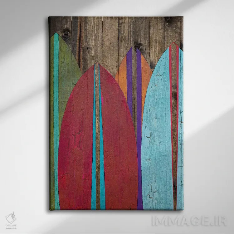 تابلو دکوراتیو عصر اوآهو اثر آلیشیا دان - نمای روبهرو روی دیوار