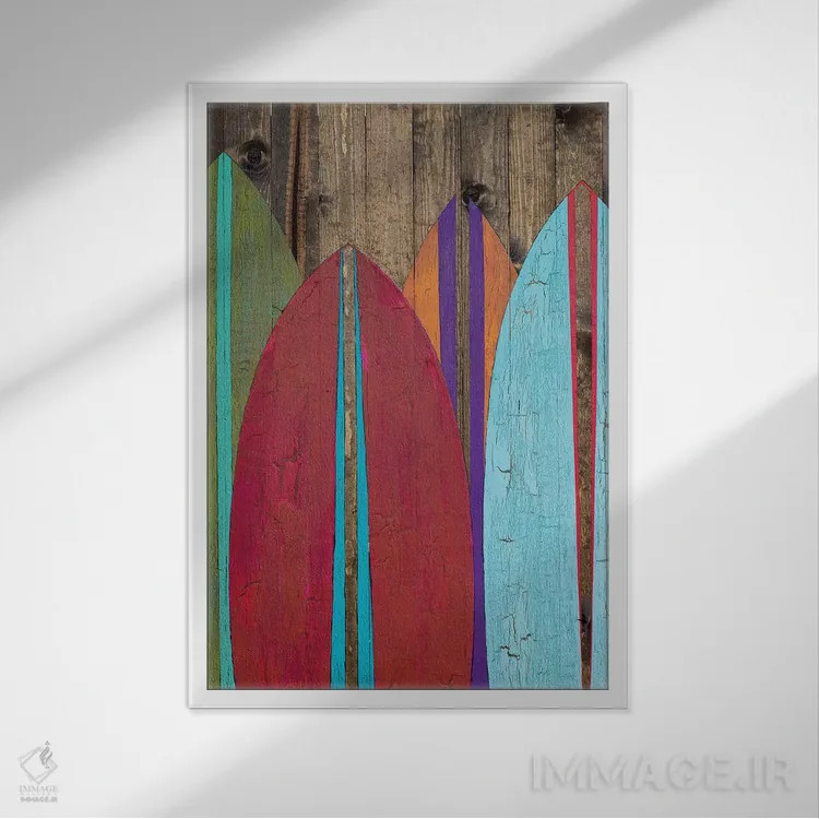 تابلو دکوراتیو عصر اوآهو اثر آلیشیا دان - نمای قابدار سفید