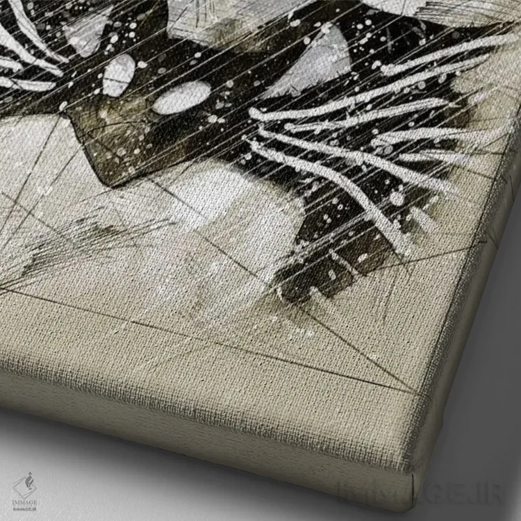 تابلو دکوراتیو طرح جک اثر دورو آرت - نمای نزدیک بافت بوم