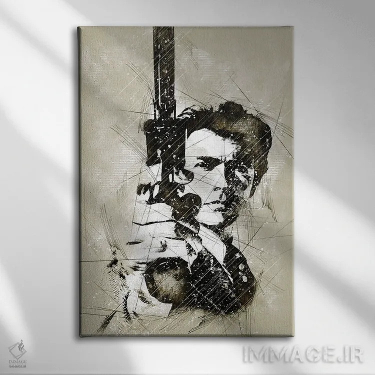 تابلو دکوراتیو طرح کلینت اثر دورو آرت - نمای روبهرو روی دیوار