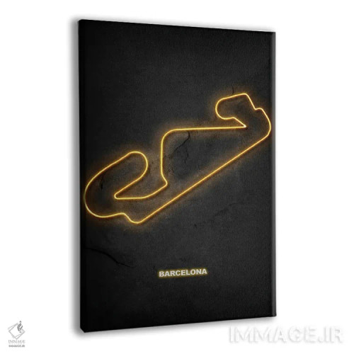 تابلو مینیمال مسیر بارسلونا اثر دورو آرت - نمای پرسپکتیو محصول