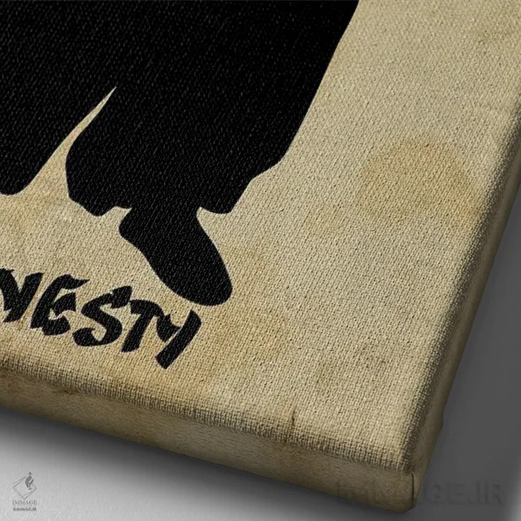 تابلو دکوراتیو صداقت بوشیدو اثر دورو آرت - نمای نزدیک بافت بوم