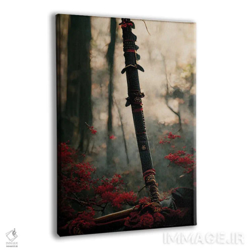 تابلو دکوراتیو کاتانا اثر دورو آرت - نمای پرسپکتیو محصول