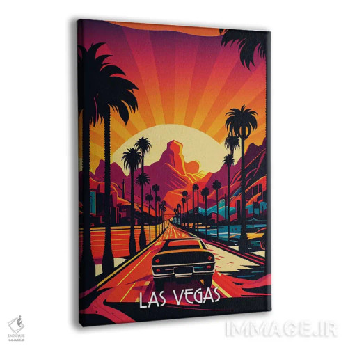 تابلو دکوراتیو شهر لاس وگاس اثر دورو آرت - نمای پرسپکتیو محصول
