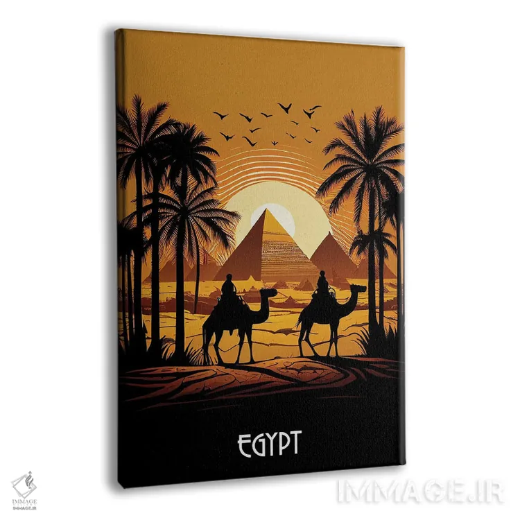 تابلو دکوراتیو پوستر مصر اثر دورو آرت - نمای پرسپکتیو محصول