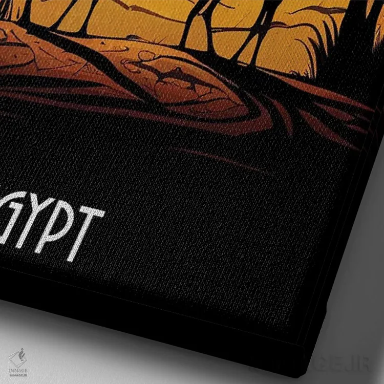 تابلو دکوراتیو پوستر مصر اثر دورو آرت - نمای نزدیک بافت بوم