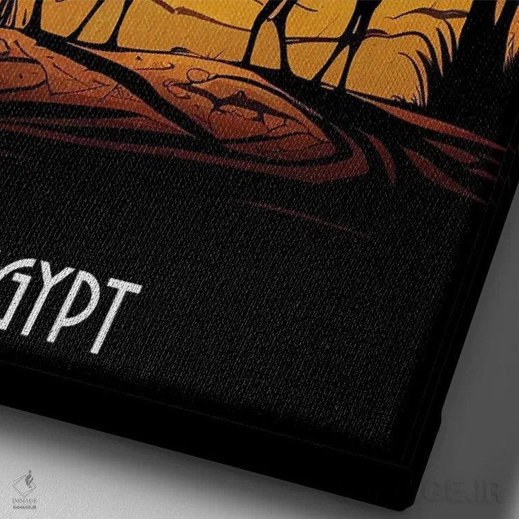 تابلو دکوراتیو پوستر مصر اثر دورو آرت - نمای نزدیک بافت بوم
