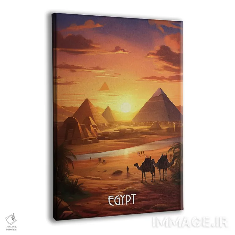 تابلو دکوراتیو هنر مصر اثر دورو آرت - نمای پرسپکتیو محصول