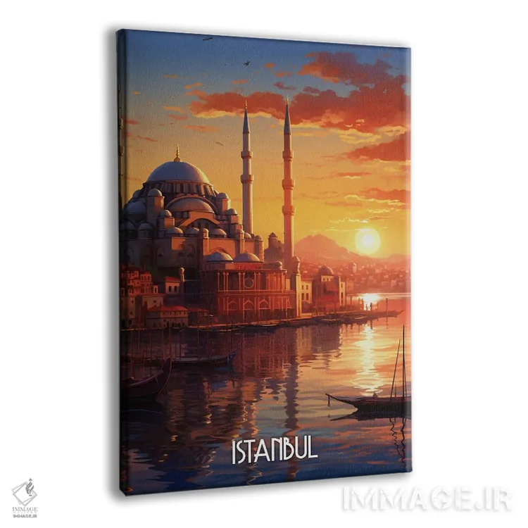تابلو دکوراتیو هنر شهر استانبول اثر دورو آرت - نمای پرسپکتیو محصول