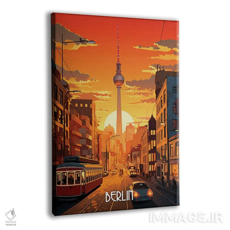 تابلو دکوراتیو هنر شهر برلین اثر دورو آرت - نمای پرسپکتیو محصول