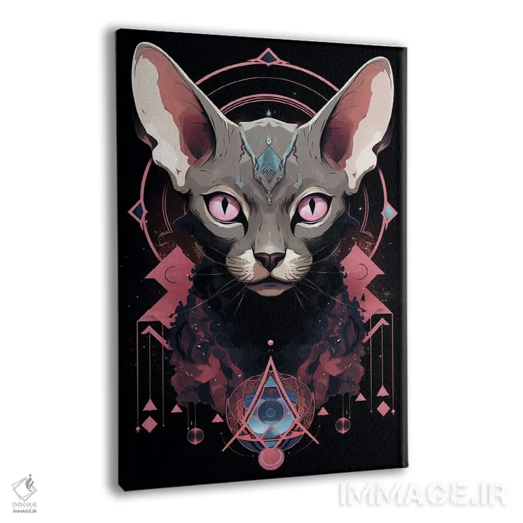 تابلو دکوراتیو گربه فانتزی II اثر دورو آرت - نمای پرسپکتیو محصول