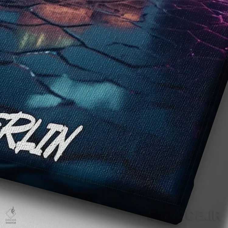 تابلو دکوراتیو برلین فانتزی اثر دورو آرت - نمای نزدیک بافت بوم