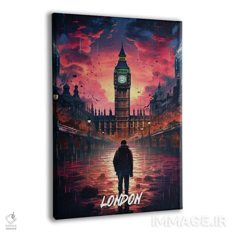 تابلو دکوراتیو لندن فانتزی اثر دورو آرت - نمای پرسپکتیو محصول