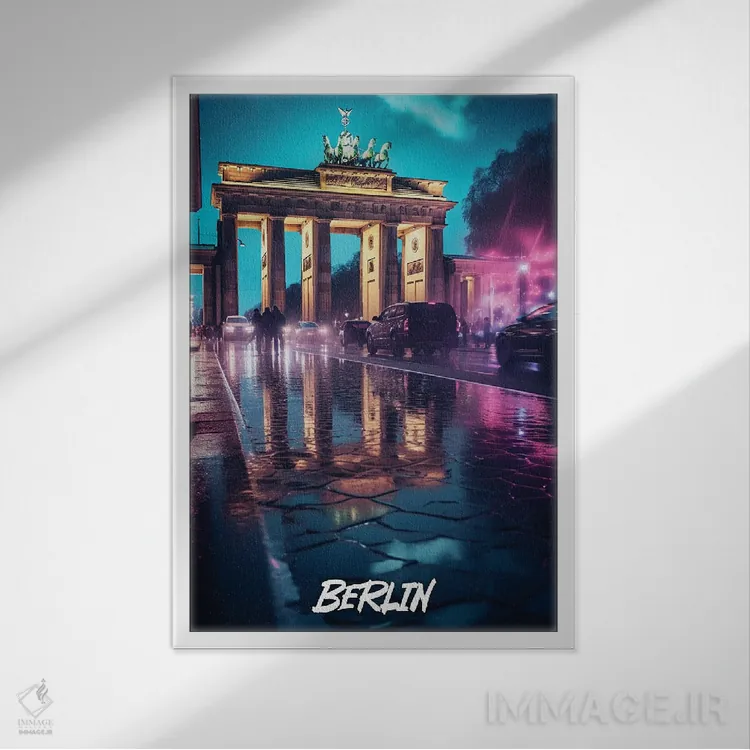 تابلو دکوراتیو برلین فانتزی اثر دورو آرت - نمای قابدار سفید