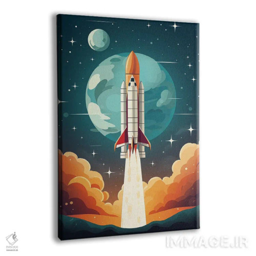 تابلو دکوراتیو موشک فضایی IV اثر دورو آرت - نمای پرسپکتیو محصول