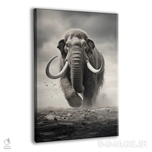 تابلو دکوراتیو ماموت مشکی اثر دورو آرت - نمای پرسپکتیو محصول