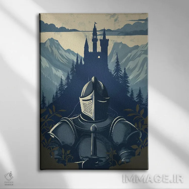 تابلو دکوراتیو شوالیه IV اثر دورو آرت - نمای روبهرو روی دیوار