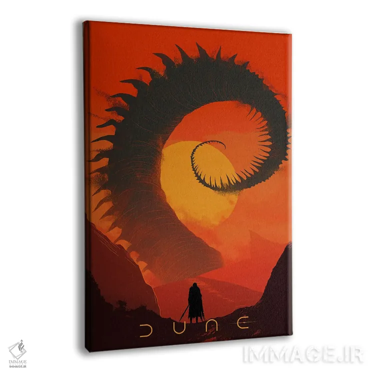 تابلو دکوراتیو کرم شنی اثر دورو آرت - نمای پرسپکتیو محصول