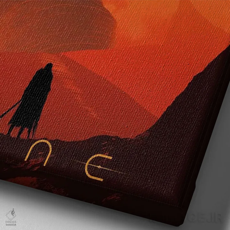 تابلو دکوراتیو کرم شنی اثر دورو آرت - نمای نزدیک بافت بوم