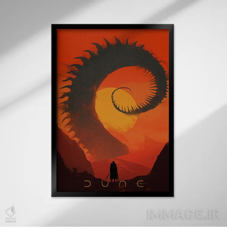 تابلو دکوراتیو کرم شنی اثر دورو آرت - نمای قابدار مشکی