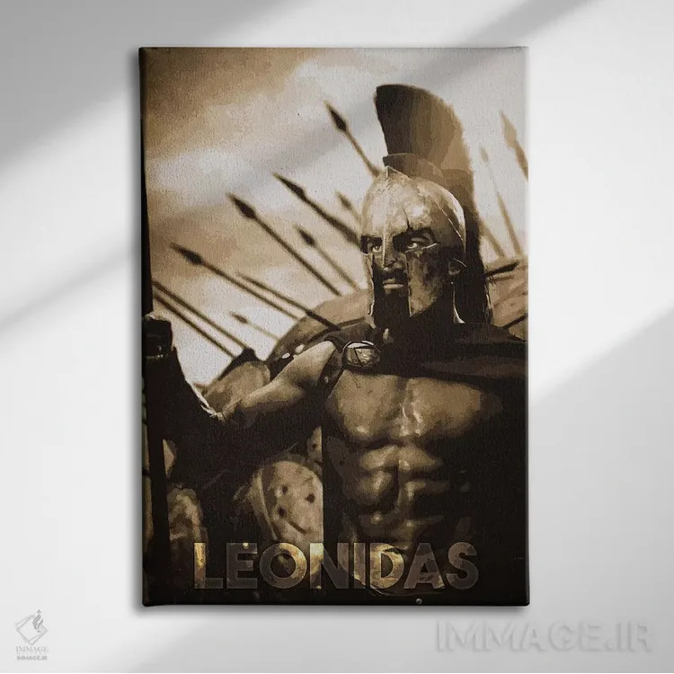 تابلو دکوراتیو لئونیداس اثر دورو آرت - نمای روبهرو روی دیوار