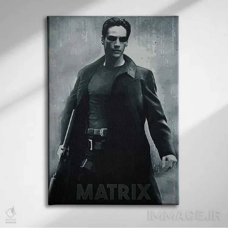 تابلو دکوراتیو ماتریکس اثر دورو آرت - نمای روبهرو روی دیوار