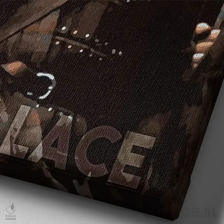 تابلو دکوراتیو والاس اثر دورو آرت - نمای نزدیک بافت بوم