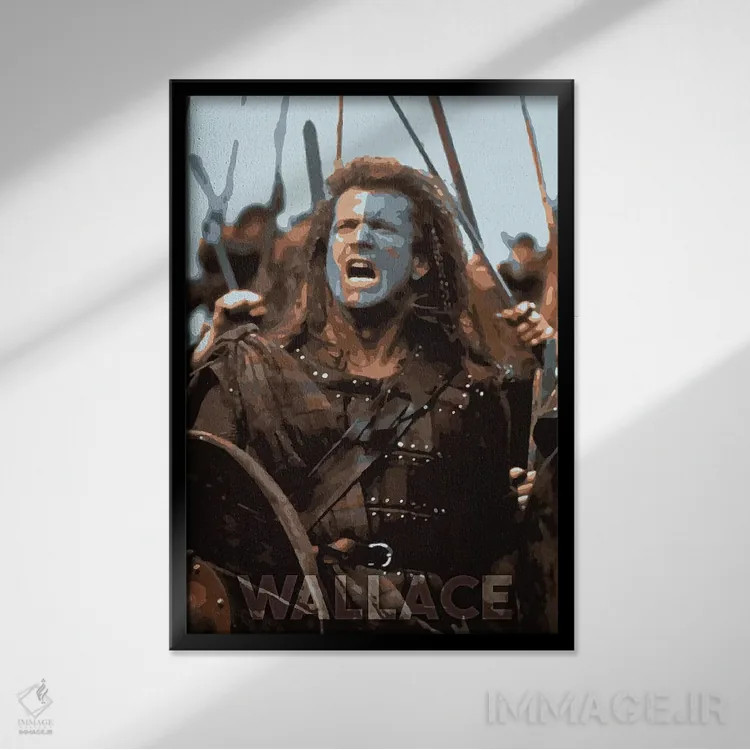 تابلو دکوراتیو والاس اثر دورو آرت - نمای قابدار مشکی