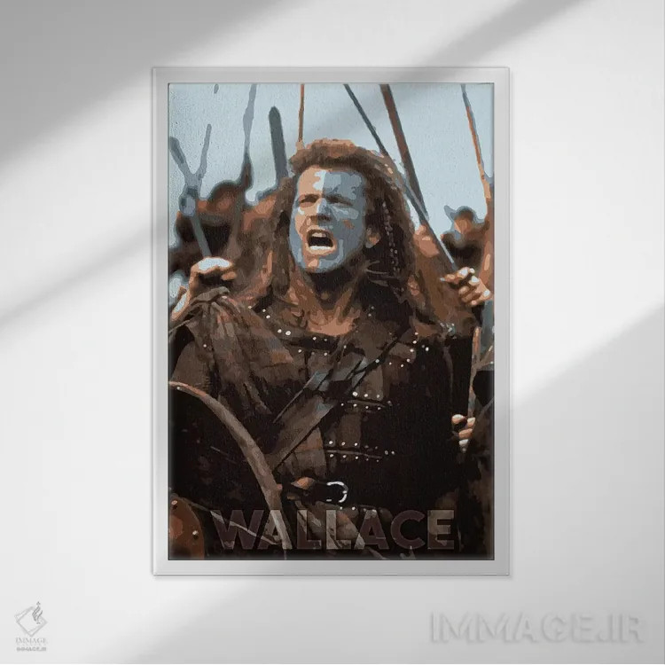 تابلو دکوراتیو والاس اثر دورو آرت - نمای قابدار سفید