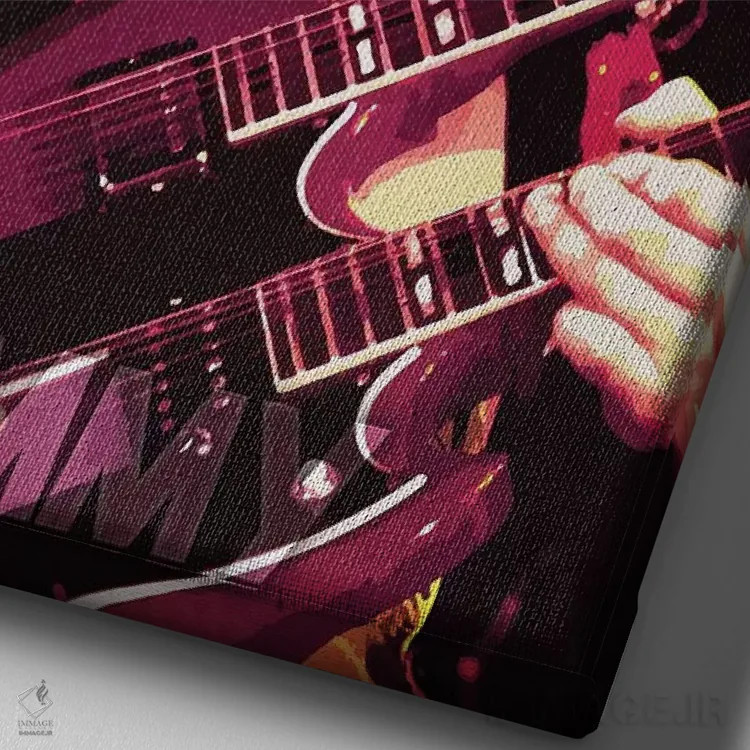 تابلو دکوراتیو جیمی اثر دورو آرت - نمای نزدیک بافت بوم