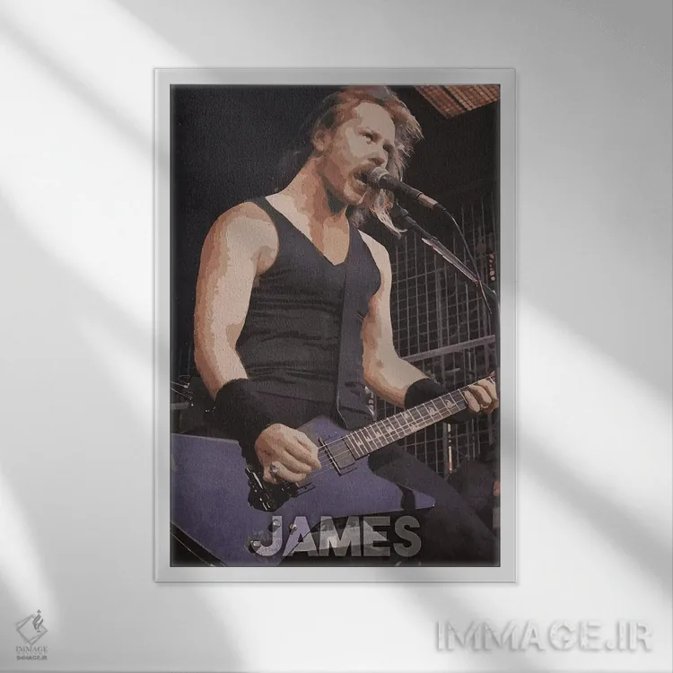 تابلو دکوراتیو جیمز اثر دورو آرت - نمای قابدار سفید