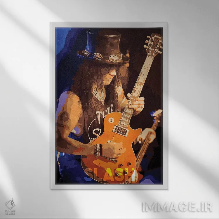 تابلو دکوراتیو اسلش اثر دورو آرت - نمای قابدار سفید