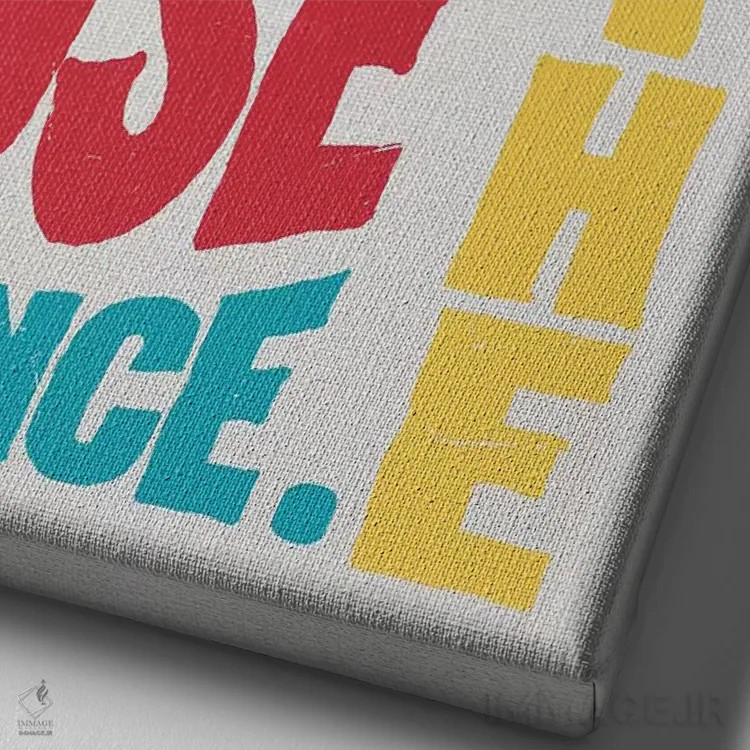 تابلو دکوراتیو ریسک کن سفید اثر دورو آرت - نمای نزدیک بافت بوم