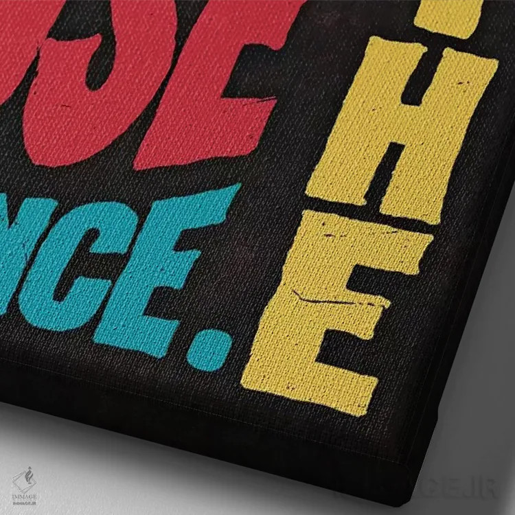 تابلو دکوراتیو ریسک کن اثر دورو آرت - نمای نزدیک بافت بوم