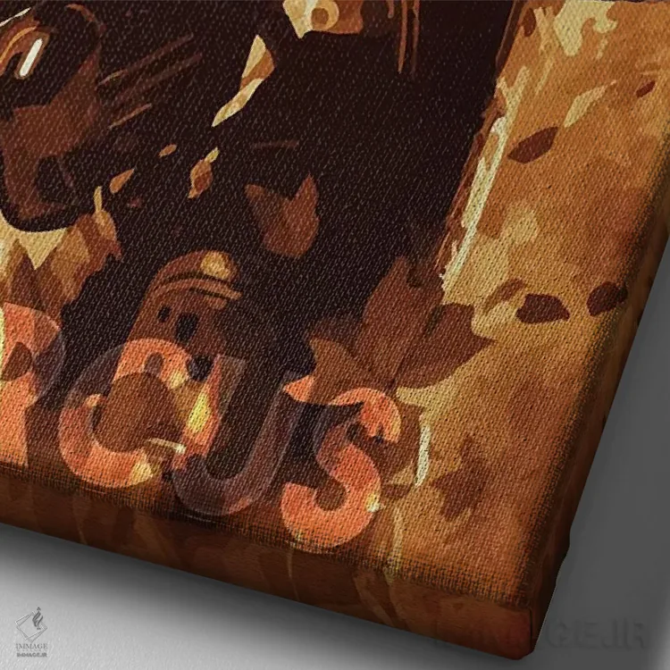 تابلو دکوراتیو مارکوس اثر دورو آرت - نمای نزدیک بافت بوم