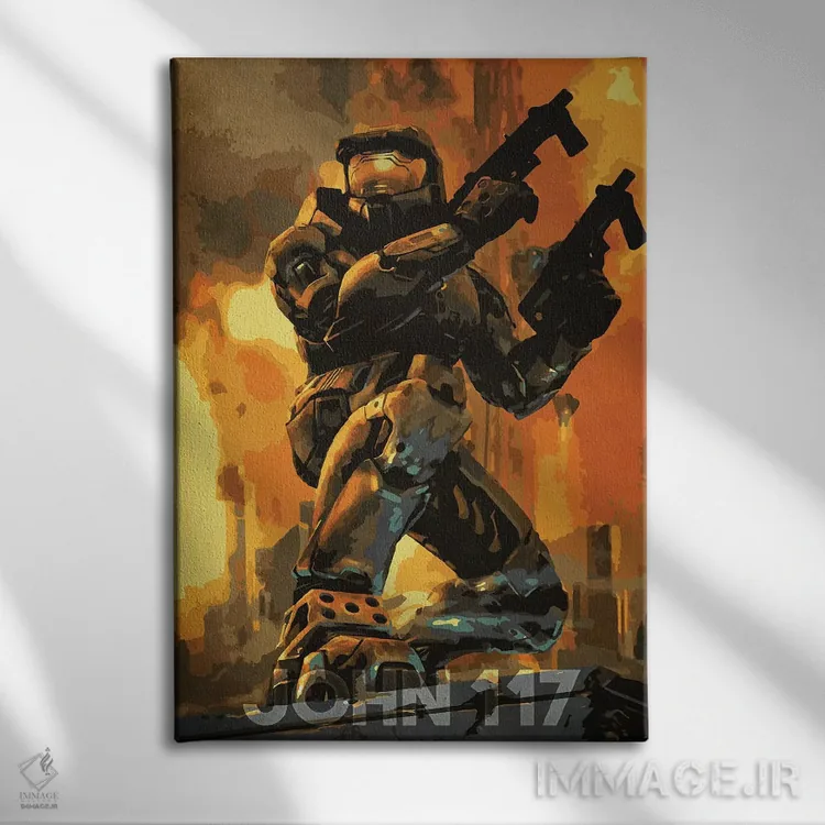 تابلو دکوراتیو جان-۱۱۷ اثر دورو آرت - نمای روبهرو روی دیوار