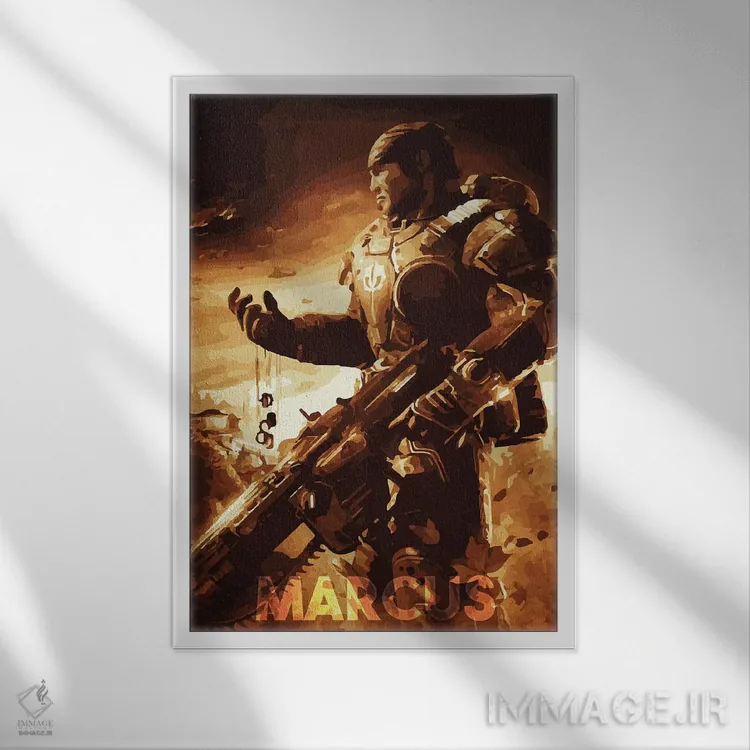 تابلو دکوراتیو مارکوس اثر دورو آرت - نمای قابدار سفید