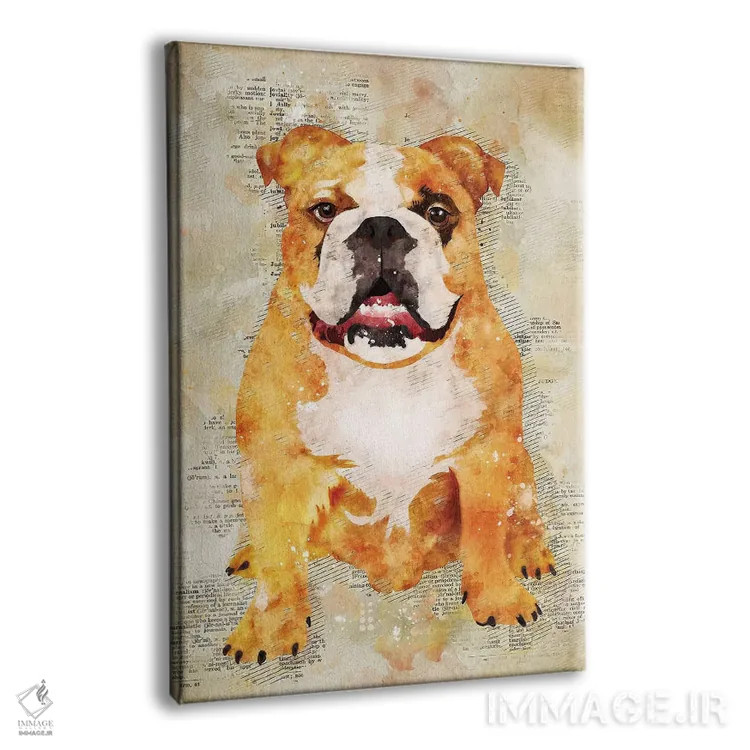 تابلو دکوراتیو سگ بوکسر اثر دورو آرت - نمای پرسپکتیو محصول