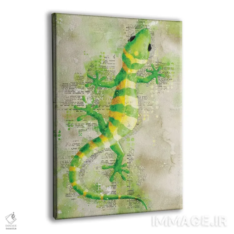 تابلو دکوراتیو مارمولک اثر دورو آرت - نمای پرسپکتیو محصول