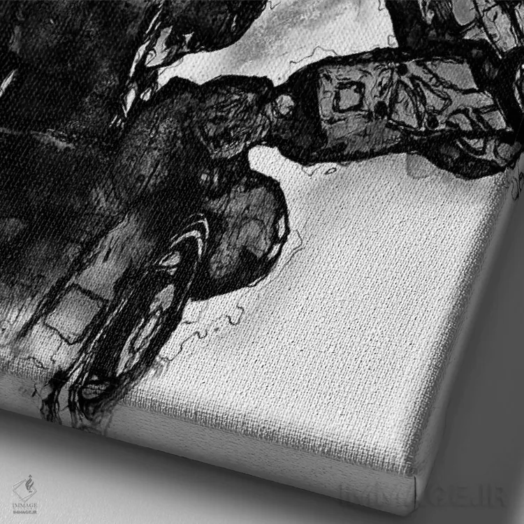 تابلو دکوراتیو پتفایندر اثر دورو آرت - نمای نزدیک بافت بوم