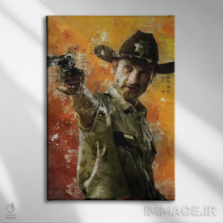 تابلو دکوراتیو ریک گرایمز اثر دورو آرت - نمای روبهرو روی دیوار