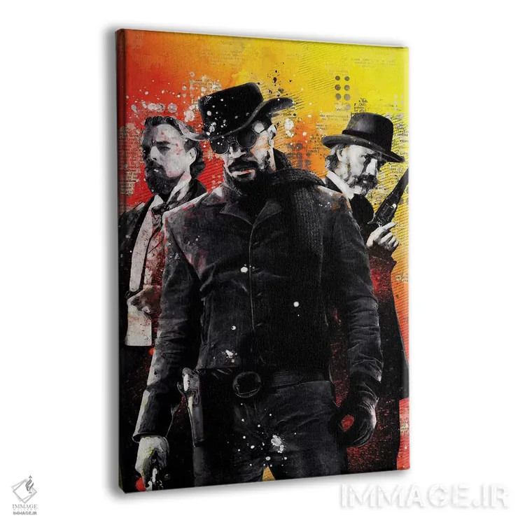 تابلو دکوراتیو جنگو آبرنگی اثر دورو آرت - نمای پرسپکتیو محصول