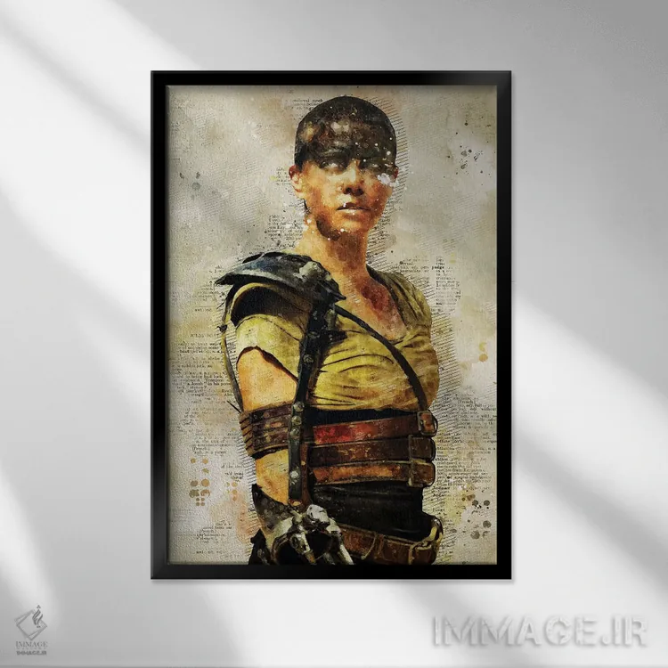 تابلو دکوراتیو فیوریو سا آبرنگی اثر دورو آرت - نمای قابدار مشکی