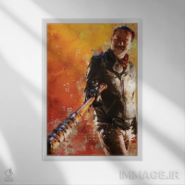 تابلو دکوراتیو نیگان و لوسی آل آبرنگی اثر دورو آرت - نمای قابدار سفید